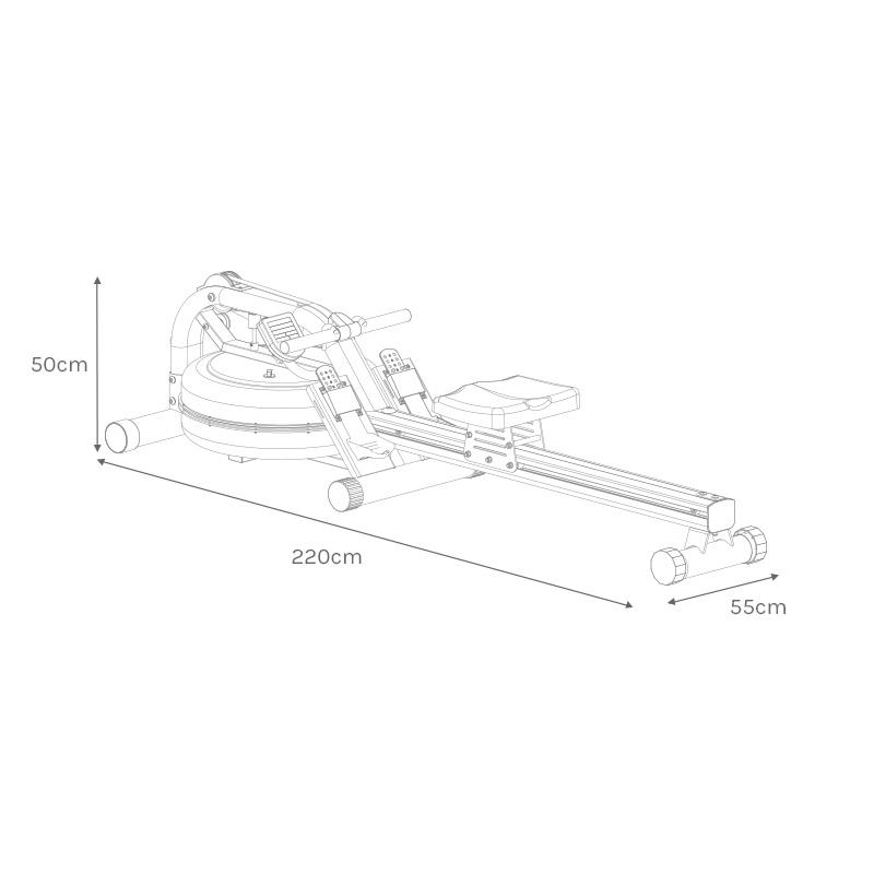 ROWER700 Assembled Size